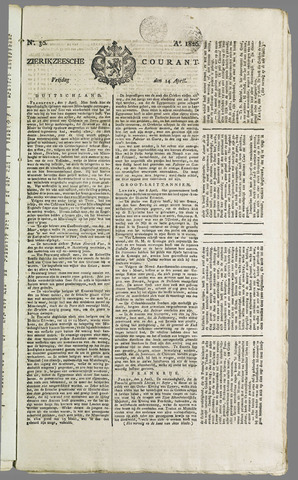 Zierikzeesche Courant 1826-04-14