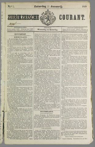 Zierikzeesche Courant 1858-01-23
