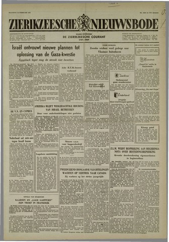 Zierikzeesche Nieuwsbode 1957-02-25