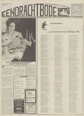 Eendrachtbode /Mededeelingenblad voor het eiland Tholen 1976-12-30