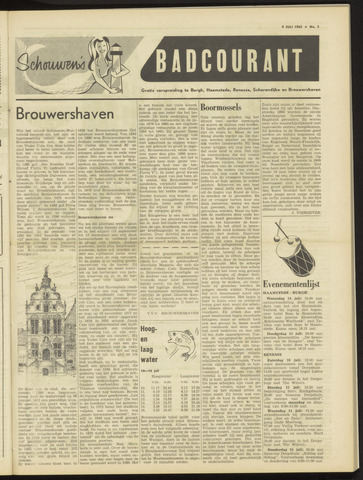 Schouwen's Badcourant 1965-07-09