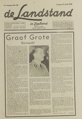 De landstand in Zeeland, geïllustreerd weekblad. 1942-04-10