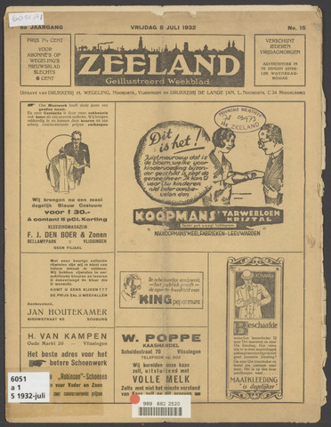 Zeeland. Geïllustreerd Weekblad 1932-07-08