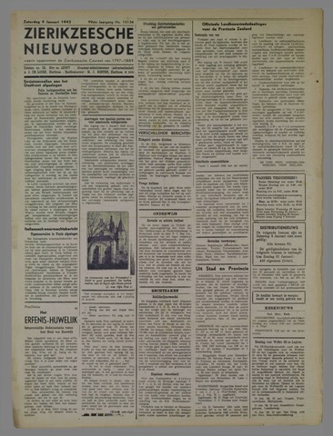 Zierikzeesche Nieuwsbode 1943-01-09