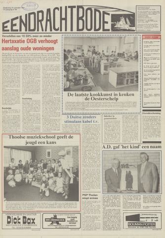Eendrachtbode /Mededeelingenblad voor het eiland Tholen 1983-09-15