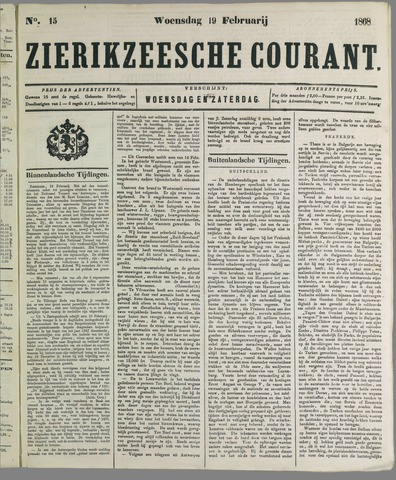 Zierikzeesche Courant 1868-02-19