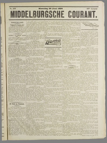 Middelburgsche Courant 1924-06-30