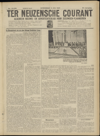 Ter Neuzensche Courant / Neuzensche Courant / (Algemeen) nieuws en advertentieblad voor Zeeuwsch-Vlaanderen 1941-07-02