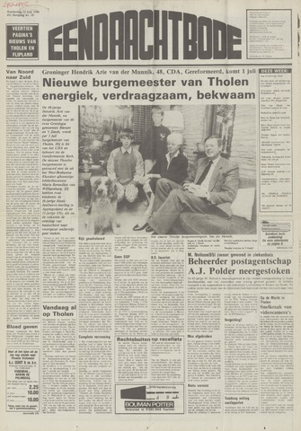 Eendrachtbode /Mededeelingenblad voor het eiland Tholen 1986-06-12