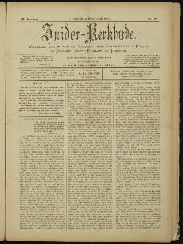 Zuider Kerkbode, Weekblad gewijd aan de belangen der gereformeerde kerken in Zeeland, Noord-Brabant en Limburg. 1904-12-02