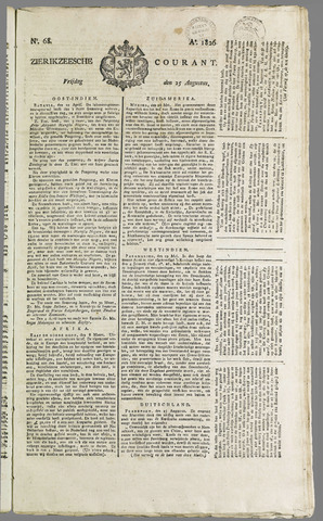 Zierikzeesche Courant 1826-08-25