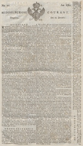 Middelburgsche Courant 1760-01-22