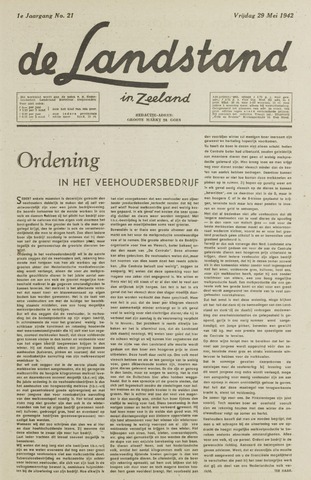 De landstand in Zeeland, geïllustreerd weekblad. 1942-05-29