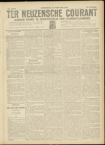 Ter Neuzensche Courant / Neuzensche Courant / (Algemeen) nieuws en advertentieblad voor Zeeuwsch-Vlaanderen 1941-02-12
