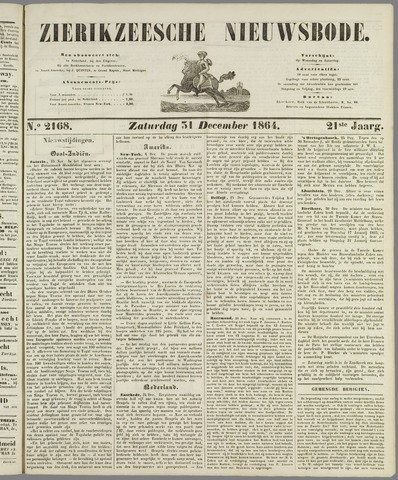 Zierikzeesche Nieuwsbode 1864-12-31