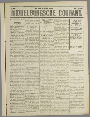 Middelburgsche Courant 1924-04-04