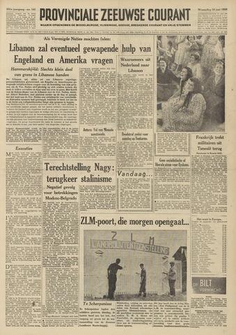 Provinciale Zeeuwse Courant 1958-06-18