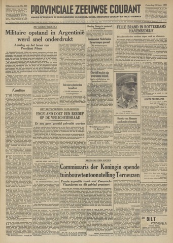 Provinciale Zeeuwse Courant 1951-09-29
