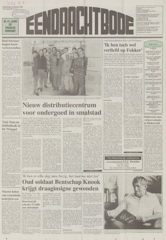 Eendrachtbode /Mededeelingenblad voor het eiland Tholen 1996-01-25