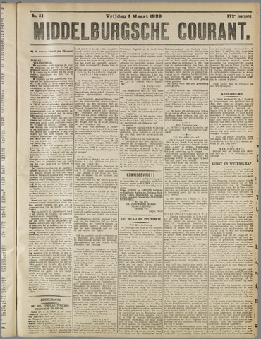 Middelburgsche Courant 1929-03-01