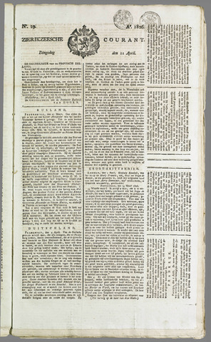 Zierikzeesche Courant 1826-04-11