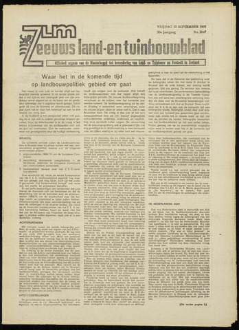 Zeeuwsch landbouwblad ... ZLM land- en tuinbouwblad 1968-09-13