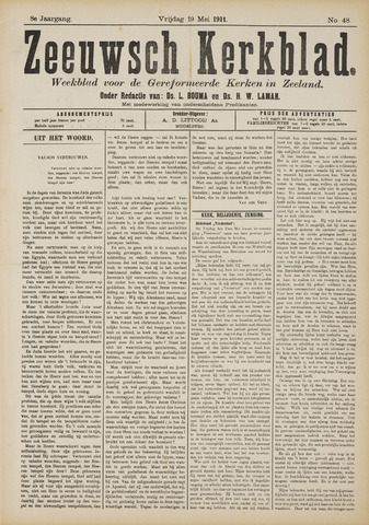 Zeeuwsche kerkbode, weekblad gewijd aan de belangen der gereformeerde kerken/ Zeeuwsch kerkblad 1911-05-19