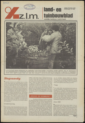 Zeeuwsch landbouwblad ... ZLM land- en tuinbouwblad 1979-10-19