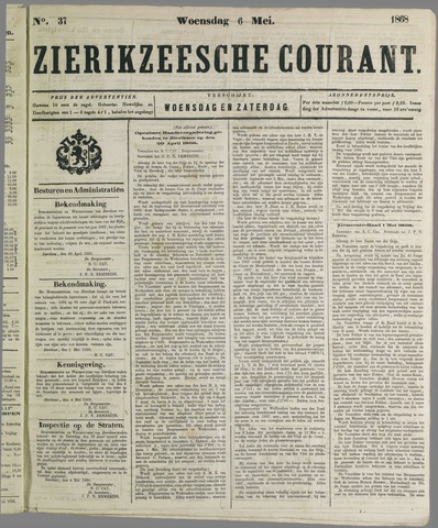 Zierikzeesche Courant 1868-05-06