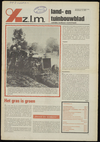 Zeeuwsch landbouwblad ... ZLM land- en tuinbouwblad 1978-10-20