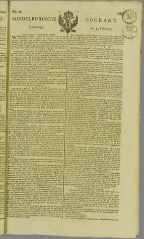 Middelburgsche Courant 1815-02-23