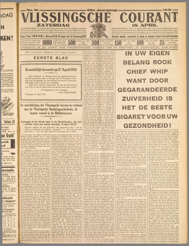 Vlissingse Courant 1931-04-18