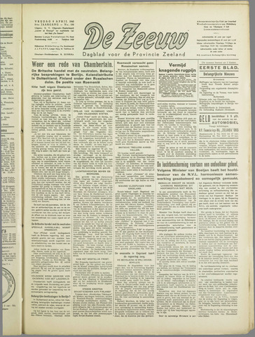 De Zeeuw. Christelijk-historisch nieuwsblad voor Zeeland 1940-04-05