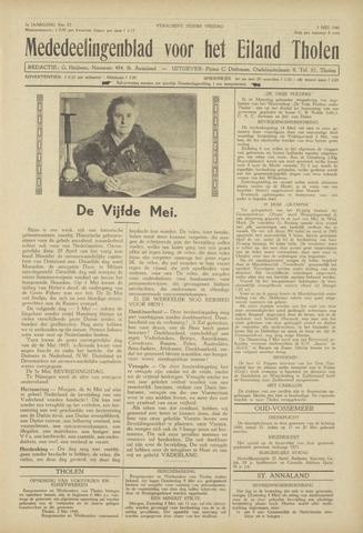 Eendrachtbode (1945-heden)/Mededeelingenblad voor het eiland Tholen (1944/45) 1946-05-03
