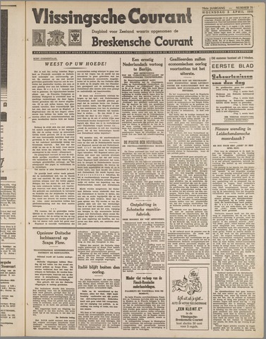 Vlissingse Courant 1940-04-03