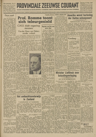 Provinciale Zeeuwse Courant 1949-02-19