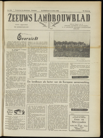 Zeeuwsch landbouwblad ... ZLM land- en tuinbouwblad 1956-07-28