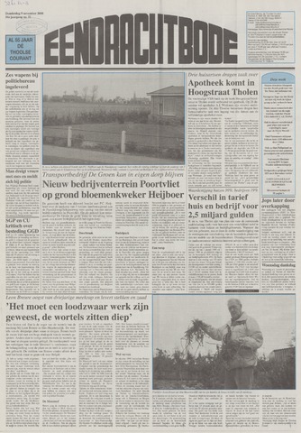 Eendrachtbode /Mededeelingenblad voor het eiland Tholen 2000-11-09