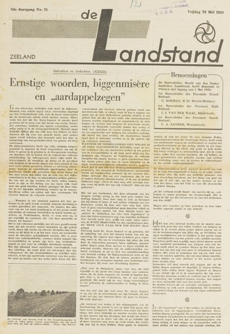 De landstand in Zeeland, geïllustreerd weekblad. 1943-05-28