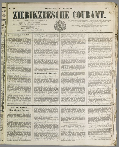 Zierikzeesche Courant 1871-02-08