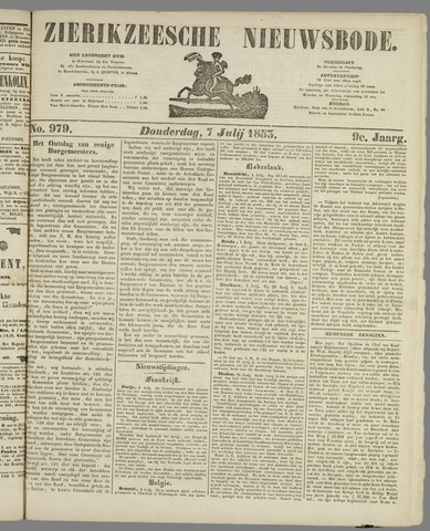 Zierikzeesche Nieuwsbode 1853-07-07