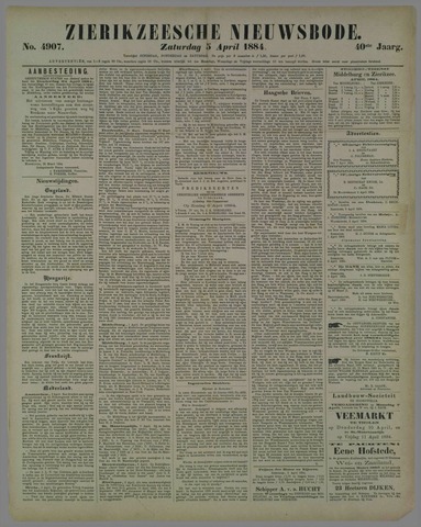 Zierikzeesche Nieuwsbode 1884-04-05