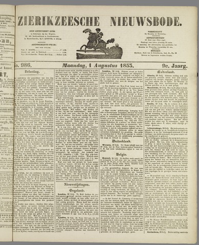 Zierikzeesche Nieuwsbode 1853-08-01