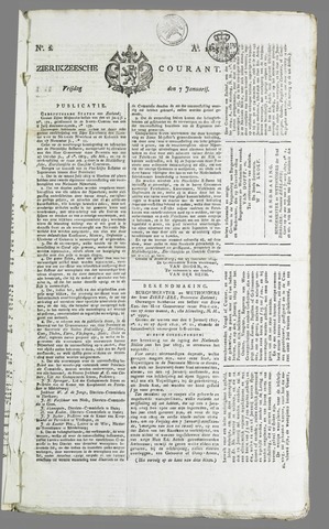 Zierikzeesche Courant 1825-01-07