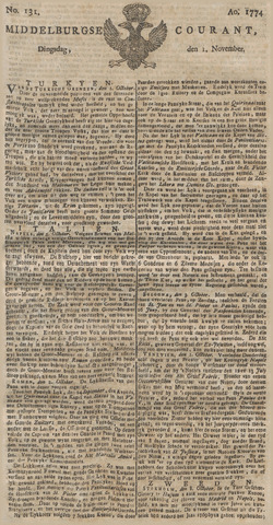 Middelburgsche Courant 1774-11-01