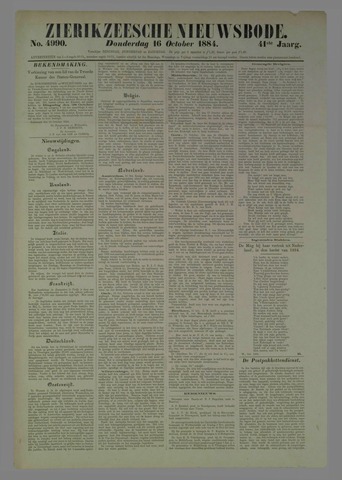 Zierikzeesche Nieuwsbode 1884-10-16