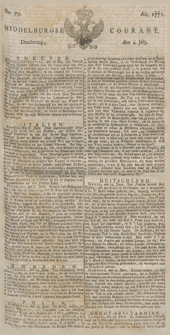 Middelburgsche Courant 1772-07-02