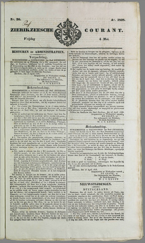 Zierikzeesche Courant 1838-05-04