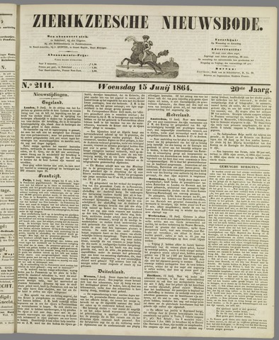 Zierikzeesche Nieuwsbode 1864-06-15