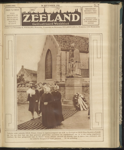 Zeeland. Geïllustreerd Weekblad 1930-09-26